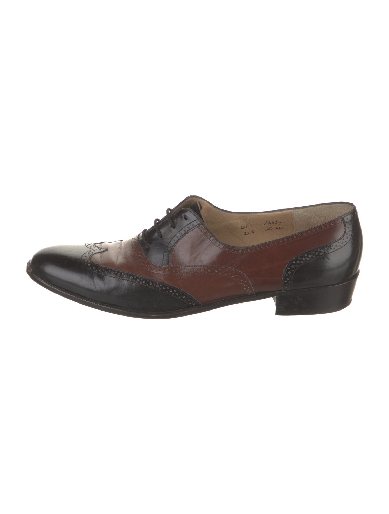 Salvatore Ferragamo Leather Colorblock Pattern Oxfords
