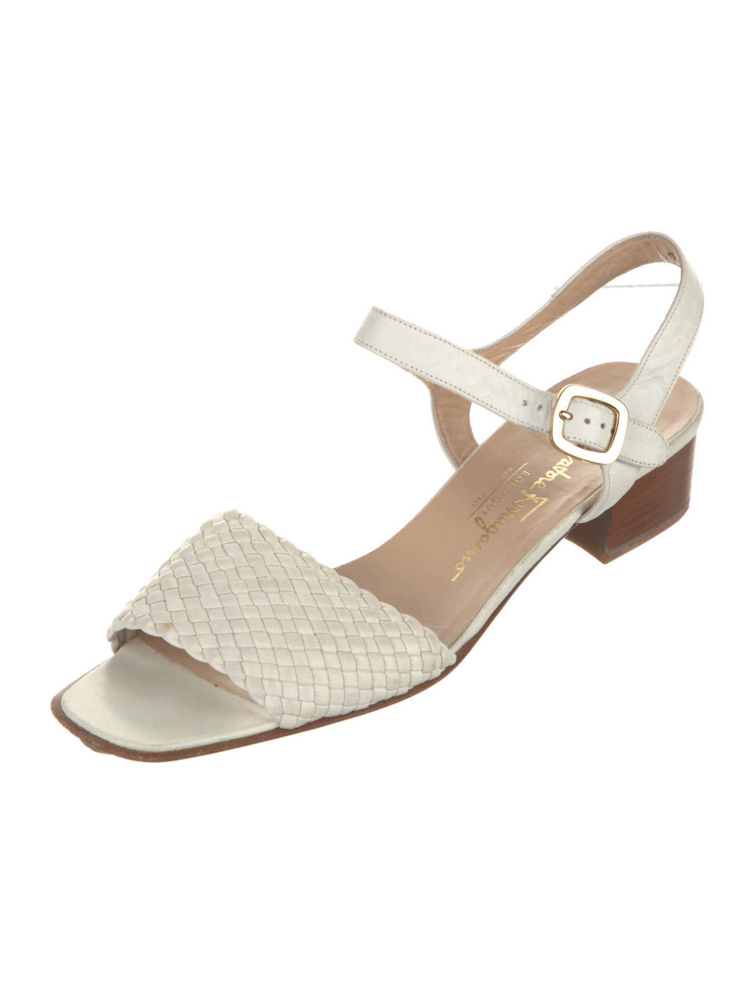 Salvatore Ferragamo Leather Braided Accents Sandals