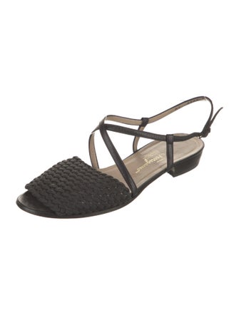 Salvatore Ferragamo Leather Slingback Flats