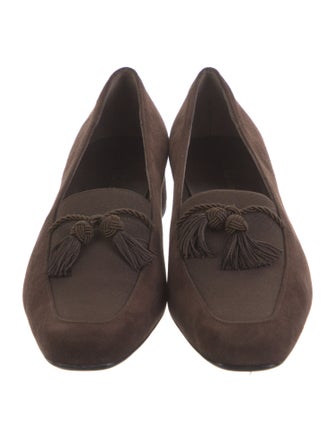 Salvatore Ferragamo Suede Tassel Accents Pumps