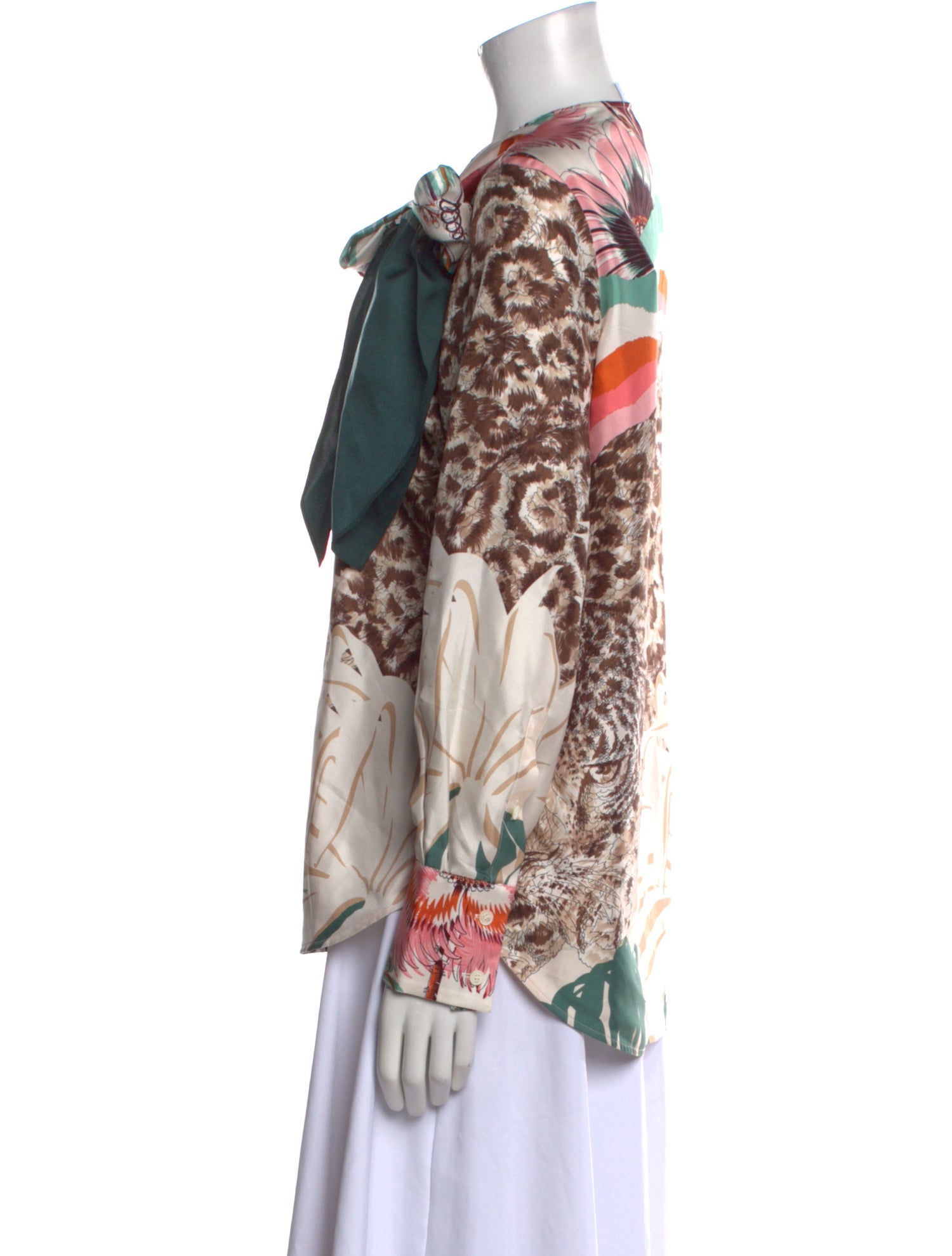 Salvatore Ferragamo Silk Printed Blouse w/ Tags