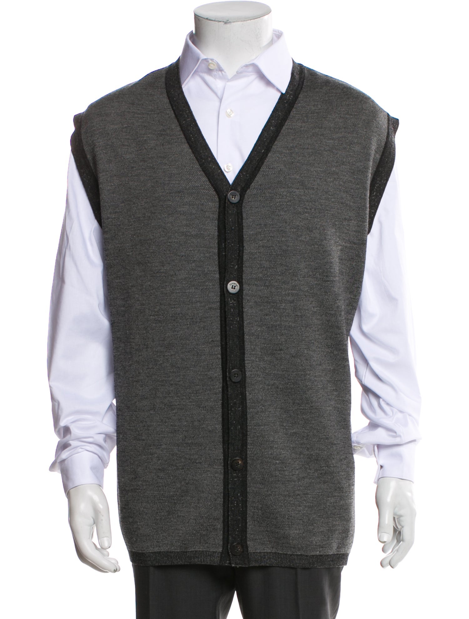 Salvatore Ferragamo Wool V-Neck Sweater Vest