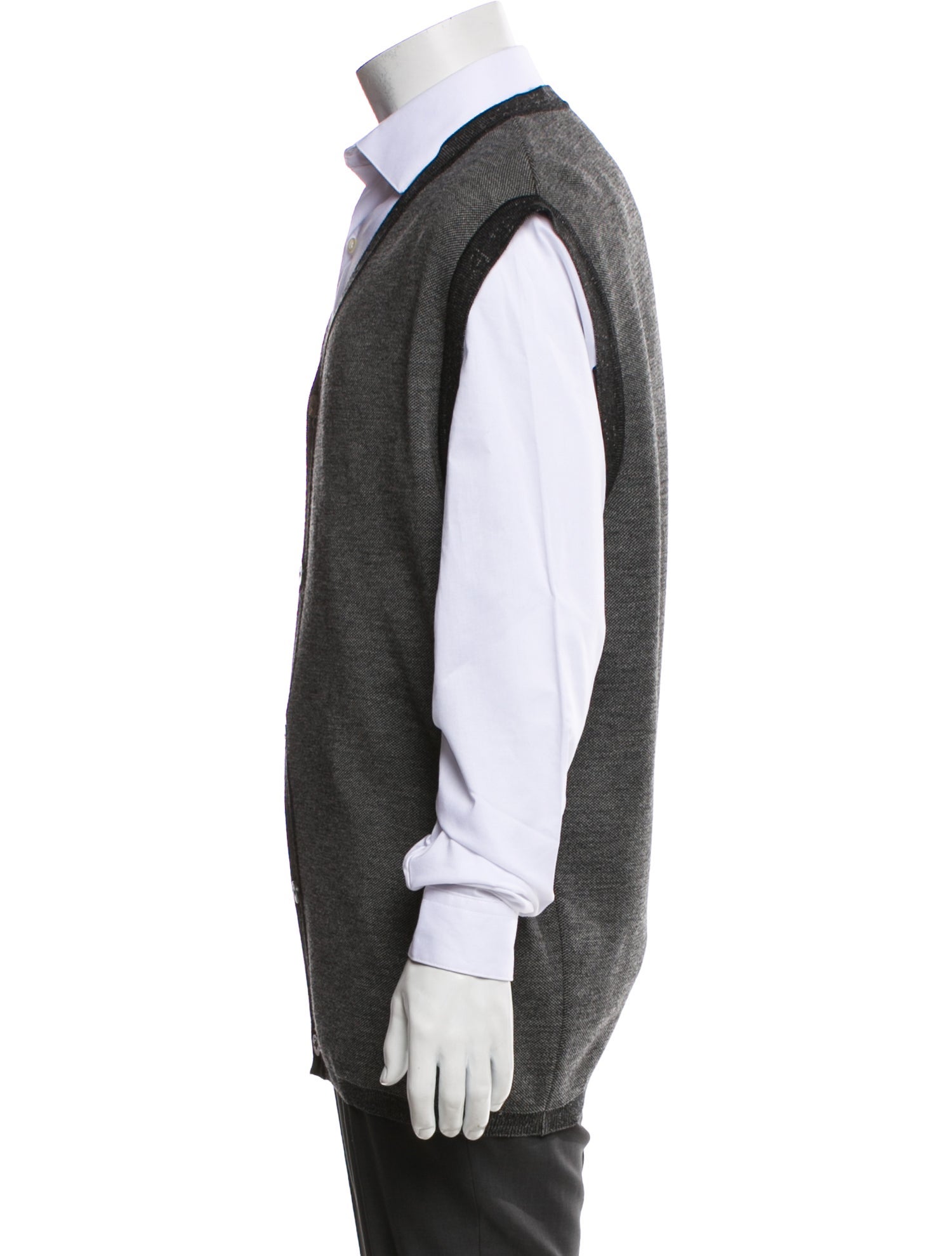 Salvatore Ferragamo Wool V-Neck Sweater Vest