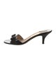 Salvatore Ferragamo Vara Bow Accent Patent Leather Slides