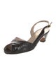 Salvatore Ferragamo Snakeskin Slingback Pumps