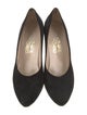 Salvatore Ferragamo Suede Leather Trim Embellishment Pumps