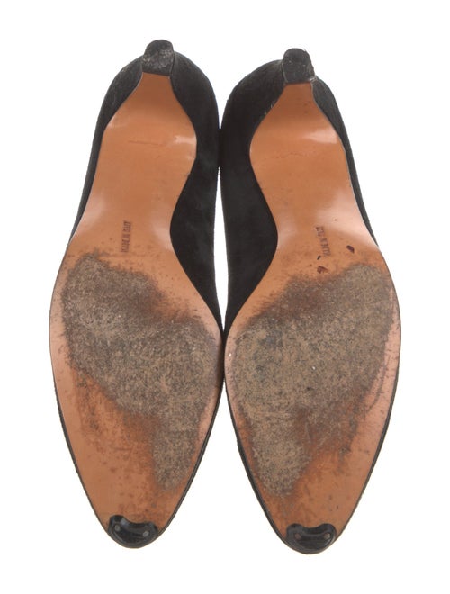 Salvatore Ferragamo Suede Leather Trim Embellishment Pumps