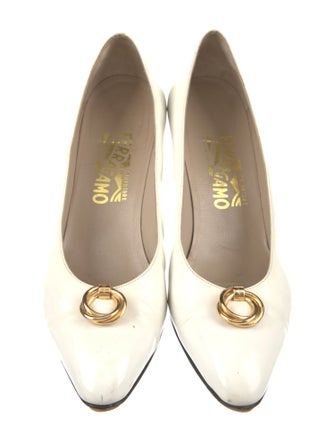 Salvatore Ferragamo Patent Leather Slingback Pumps