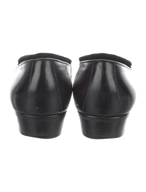 Salvatore Ferragamo Leather Bow Accents Loafers