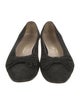 Salvatore Ferragamo Suede Bow Accents Flats