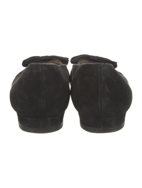 Salvatore Ferragamo Suede Bow Accents Flats