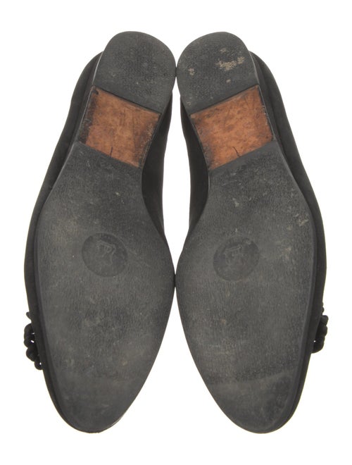 Salvatore Ferragamo Suede Bow Accents Flats