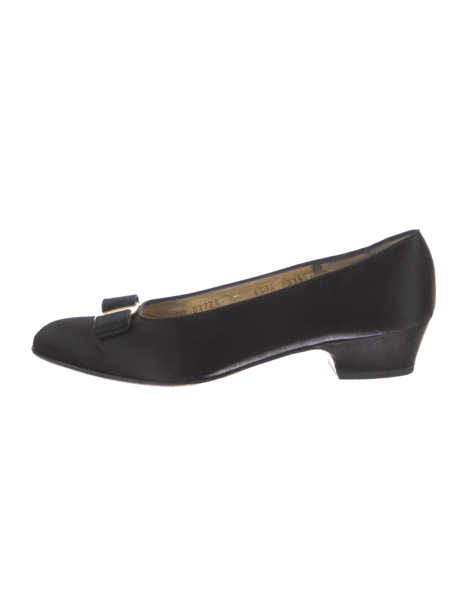 Salvatore Ferragamo Vara Bow Accent Satin Flats