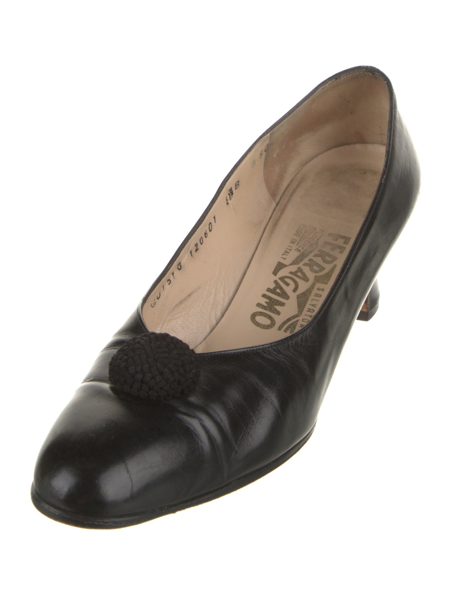 Salvatore Ferragamo Vara Bow Accent Leather Flats