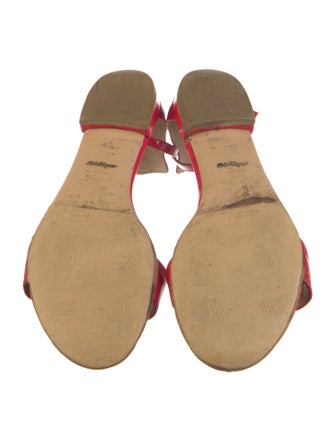 Salvatore Ferragamo Patent Leather Printed Sandals