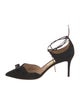 Salvatore Ferragamo Vara Bow Accent Suede D'Orsay Pumps