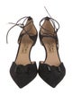 Salvatore Ferragamo Vara Bow Accent Suede D'Orsay Pumps