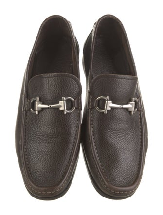 Salvatore Ferragamo Gancini Logo Leather Dress Loafers