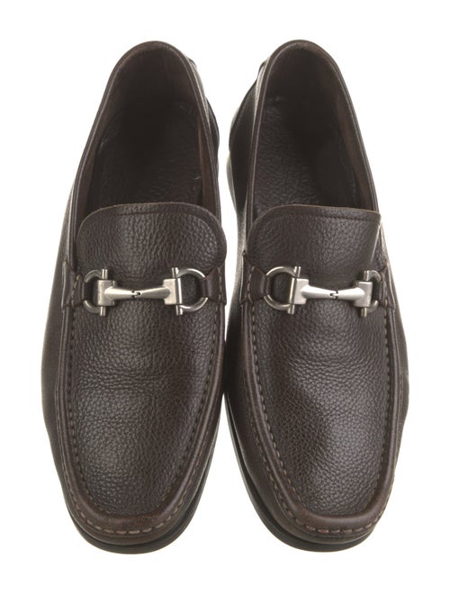 Salvatore Ferragamo Gancini Logo Leather Dress Loafers