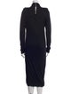 Salvatore Ferragamo Mock Neck Long Dress
