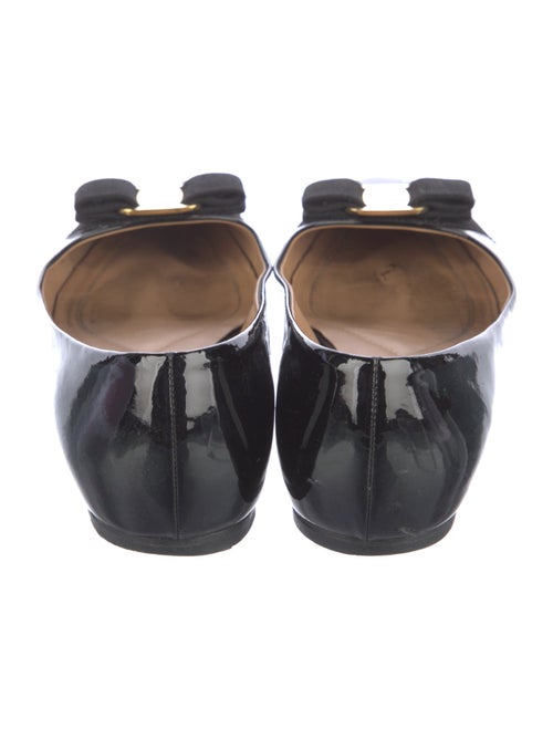 Salvatore Ferragamo Vara Bow Accent Patent Leather Ballet Flats