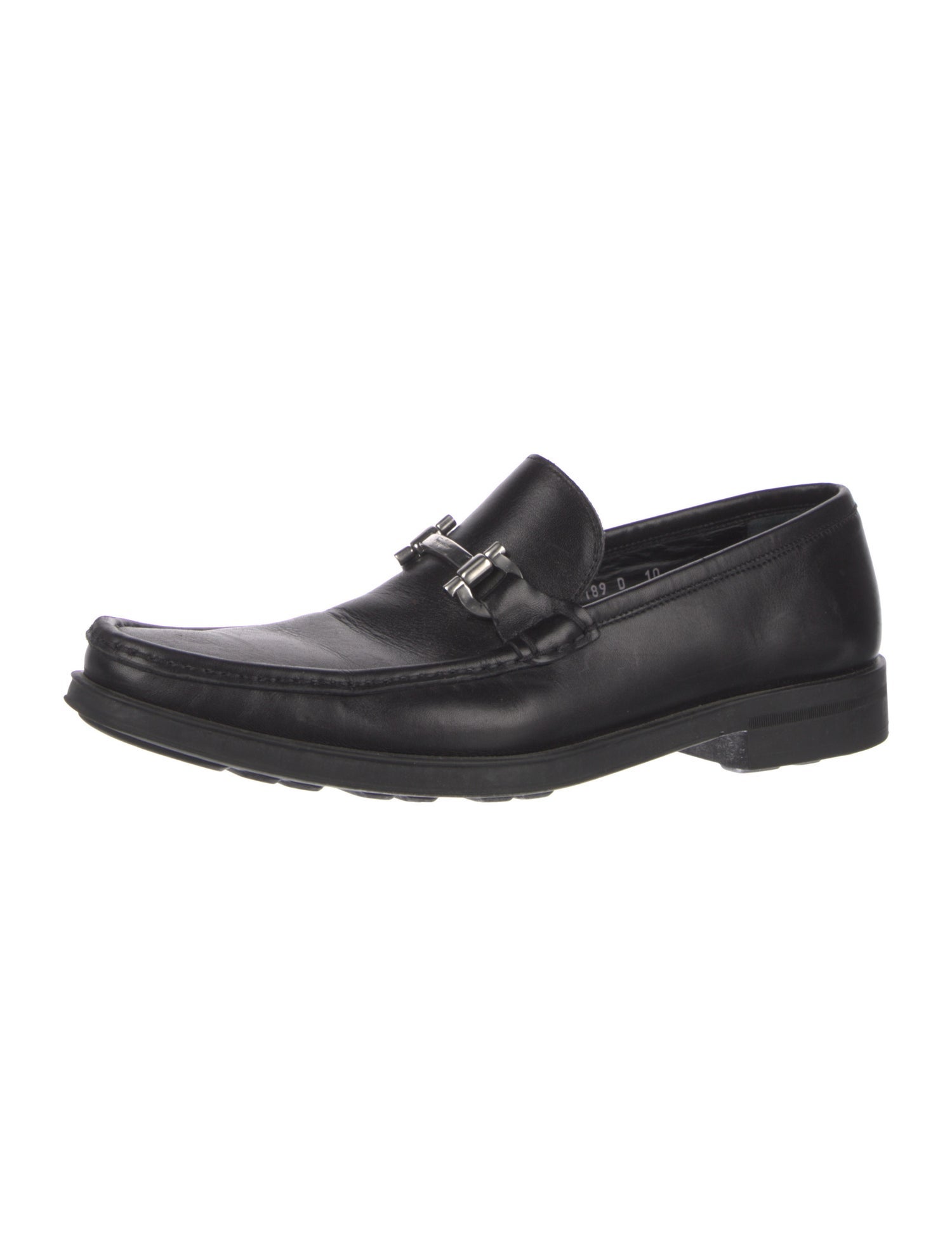 Salvatore Ferragamo Gancini Logo Leather Dress Loafers