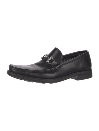 Salvatore Ferragamo Gancini Logo Leather Dress Loafers