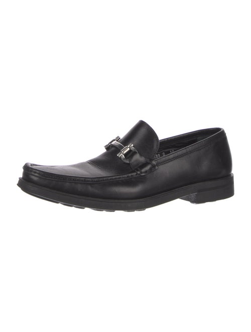 Salvatore Ferragamo Gancini Logo Leather Dress Loafers