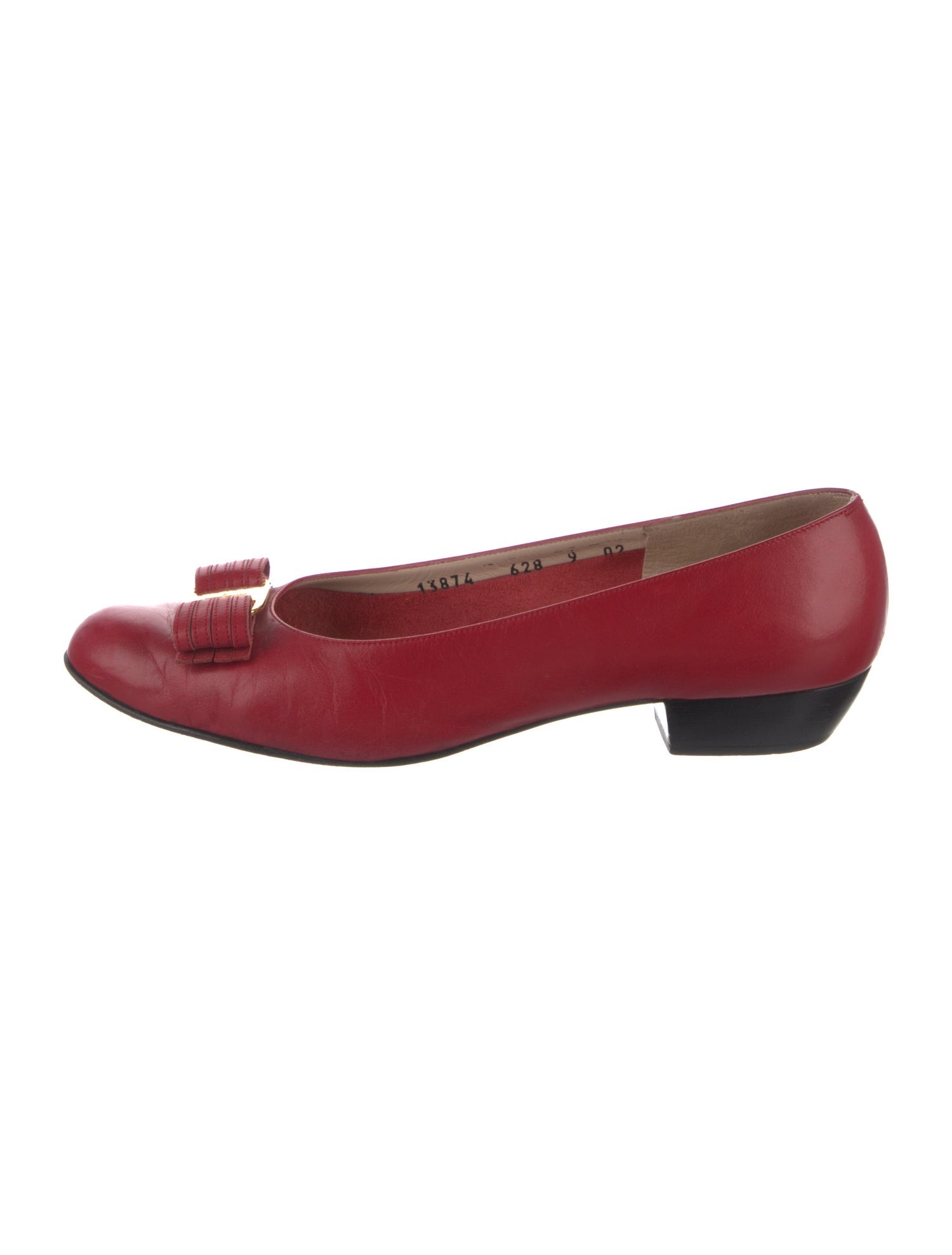 Salvatore Ferragamo Vara Bow Accent Leather Flats
