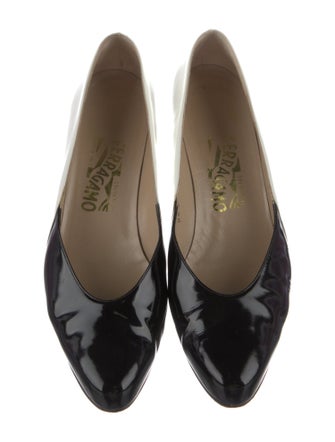 Salvatore Ferragamo Patent Leather Slingback Pumps