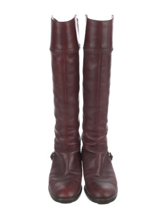 Salvatore Ferragamo Leather Riding Boots