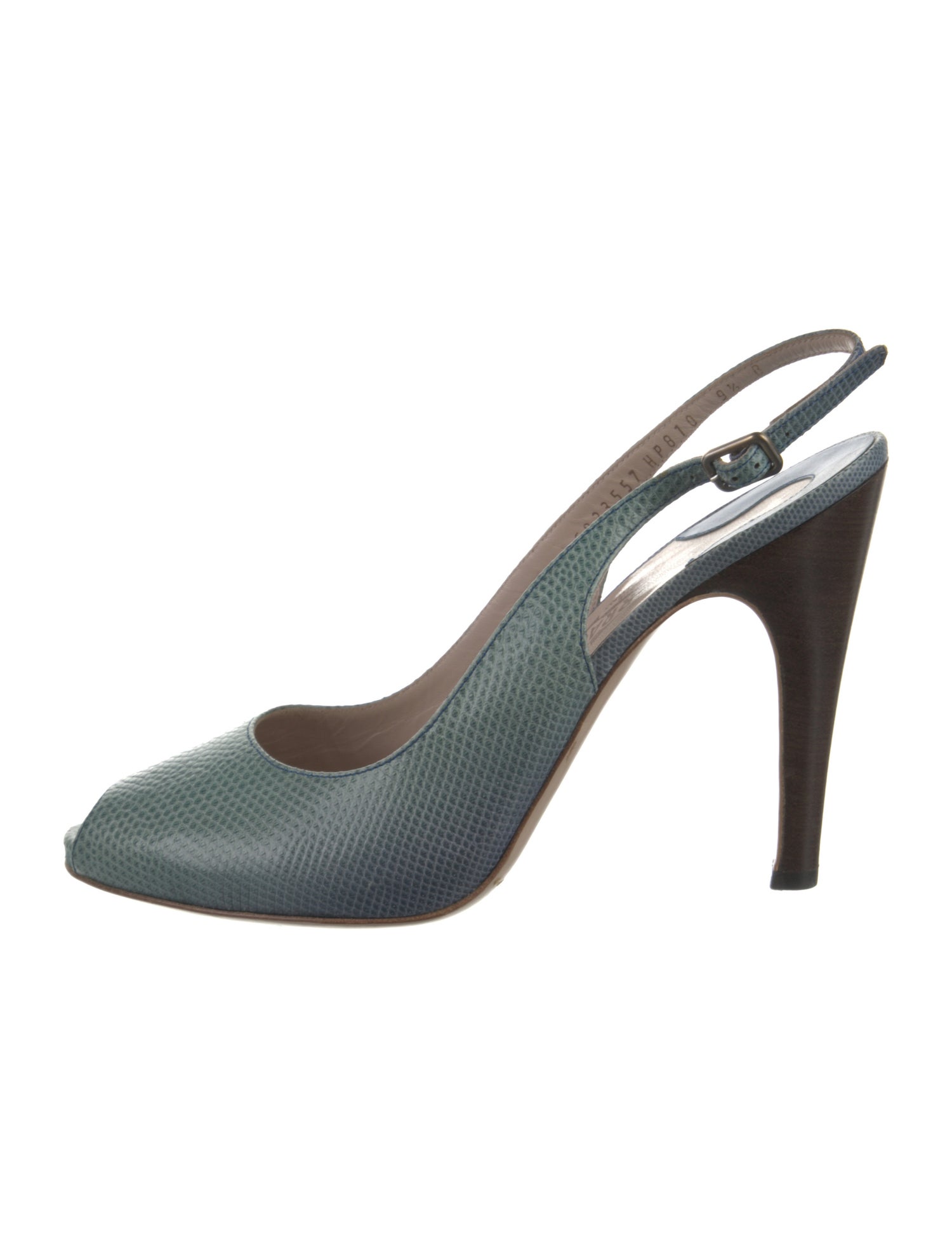 Salvatore Ferragamo Lizard Slingback Pumps