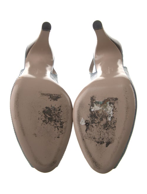 Salvatore Ferragamo Lizard Slingback Pumps