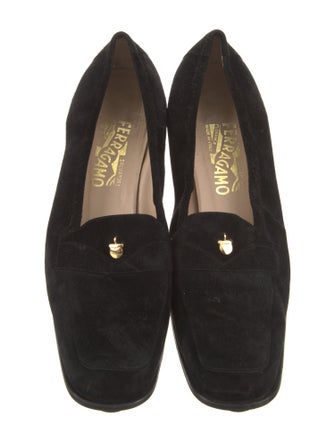 Salvatore Ferragamo Suede Tassel Accents Pumps
