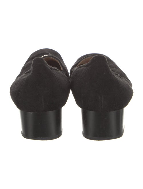 Salvatore Ferragamo Suede Tassel Accents Pumps