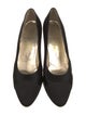 Salvatore Ferragamo Satin Leather Trim Embellishment Pumps