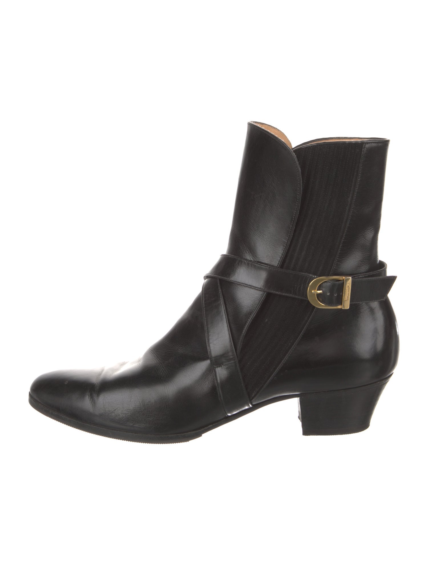 Salvatore Ferragamo Leather Chelsea Boots