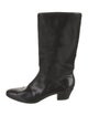 Salvatore Ferragamo Ponyhair Leather Trim Embellishment Rain Boots