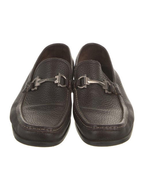 Salvatore Ferragamo Gancini Logo Leather Loafers