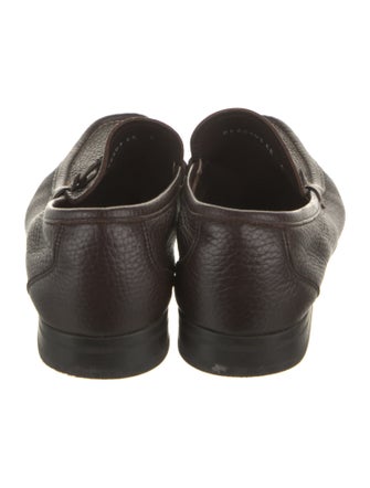 Salvatore Ferragamo Gancini Logo Leather Loafers