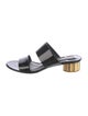 Salvatore Ferragamo Patent Leather Printed Slides