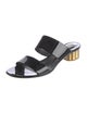 Salvatore Ferragamo Patent Leather Printed Slides