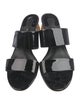 Salvatore Ferragamo Patent Leather Printed Slides