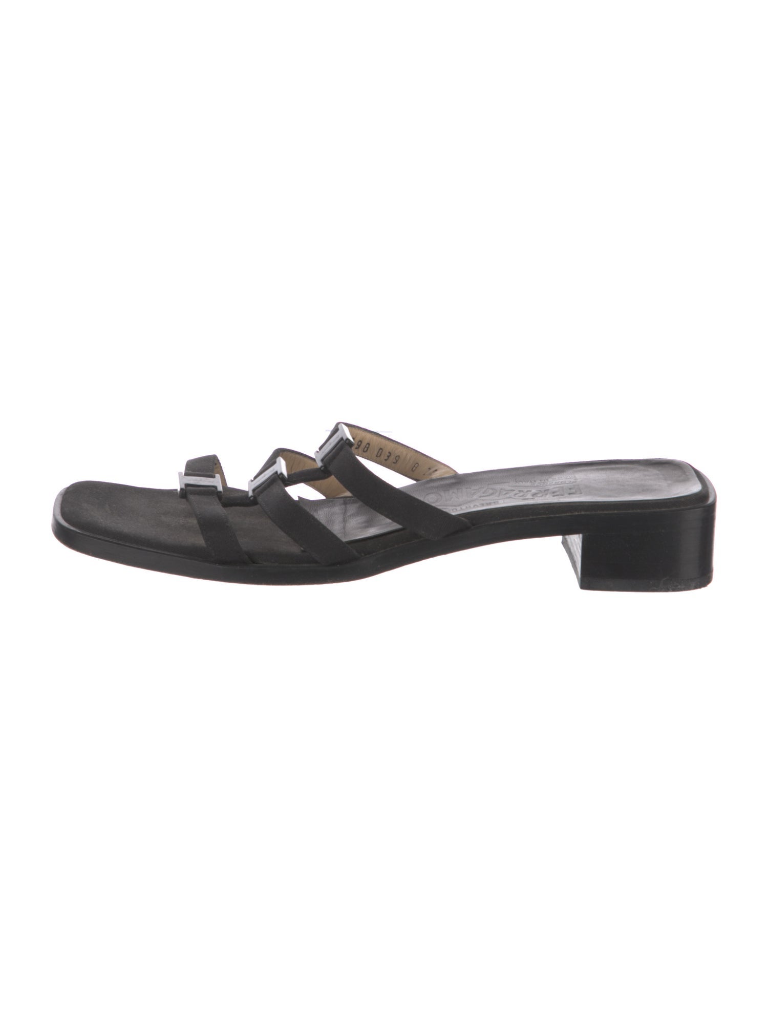 Salvatore Ferragamo Leather Slides
