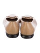 Salvatore Ferragamo Leather Bow Accents Flats