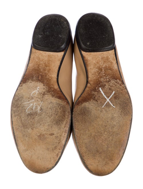 Salvatore Ferragamo Leather Bow Accents Flats