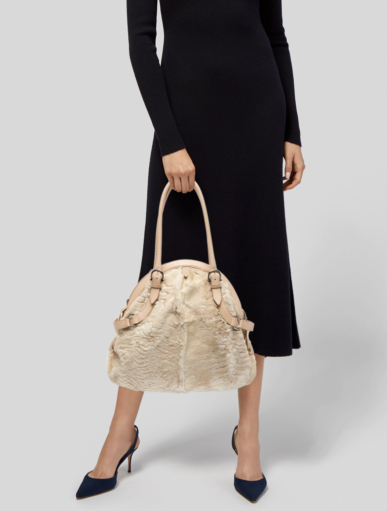 Salvatore Ferragamo Fur Shoulder Bag