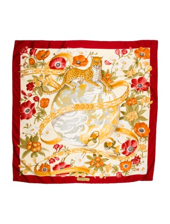 Salvatore Ferragamo Silk Floral Print Scarf