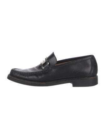 Salvatore Ferragamo Gancini Logo Leather Dress Loafers