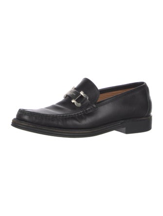 Salvatore Ferragamo Gancini Logo Leather Dress Loafers